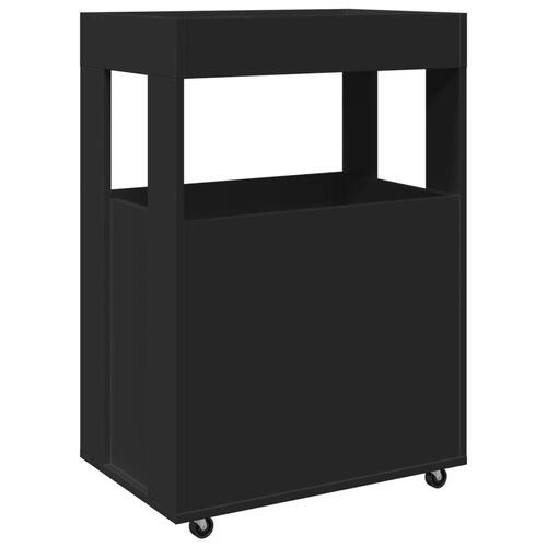 Barvogn 60x39,5x89 cm konstrueret træ sort