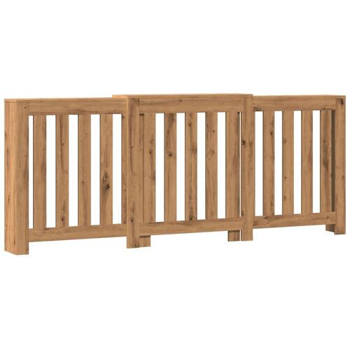 Radiatorskjuler 205x21,5x83,5 cm konstrueret træ egetræsfarvet