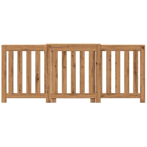 Radiatorskjuler 205x21,5x83,5 cm konstrueret træ egetræsfarvet