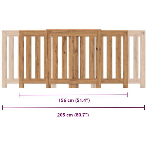Radiatorskjuler 205x21,5x83,5 cm konstrueret træ egetræsfarvet
