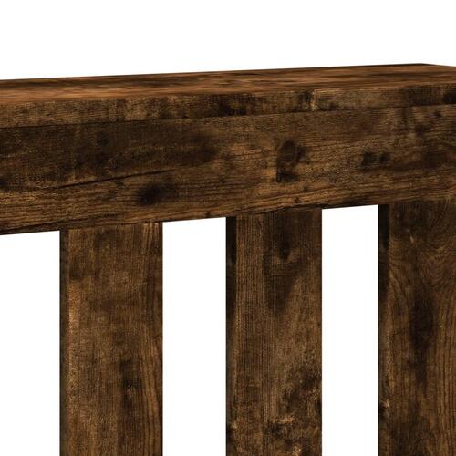 Radiatorskjuler 205x21,5x83,5 cm konstrueret træ røget egetræ