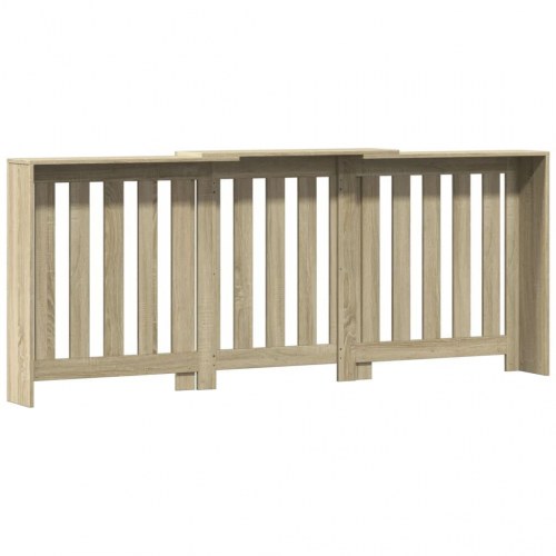 Radiatorskjuler 205 × 21,5 × 83,5 cm i konstrueret træ - sonoma-eg