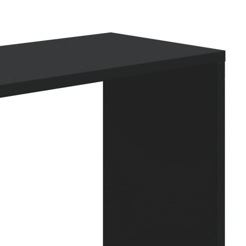 Bogreol med 5 hylder - sort, 80,4 x 23,5 x 162,5 cm