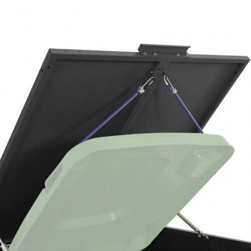 Skraldespandsskjuler 69x79x117 cm 1 rum stål sort