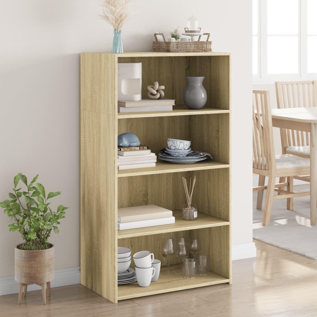 Reol 70×41×124 cm i konstrueret træ - sonoma-eg