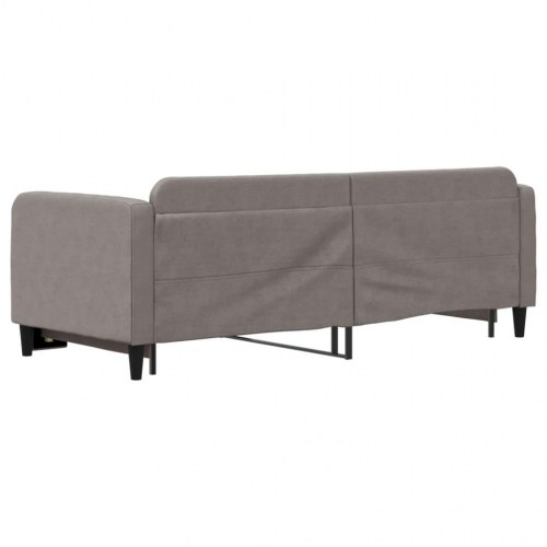 Daybed med udtræk 80×200 cm - stof, gråbrun