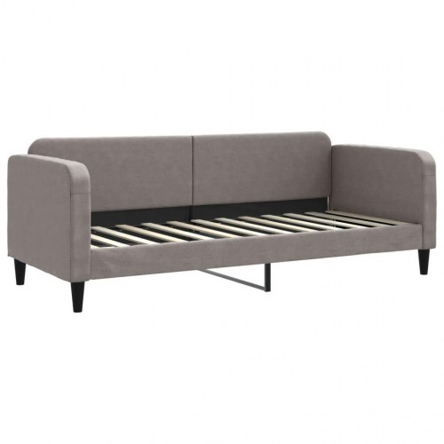 Daybed med udtræk 80×200 cm - stof, gråbrun