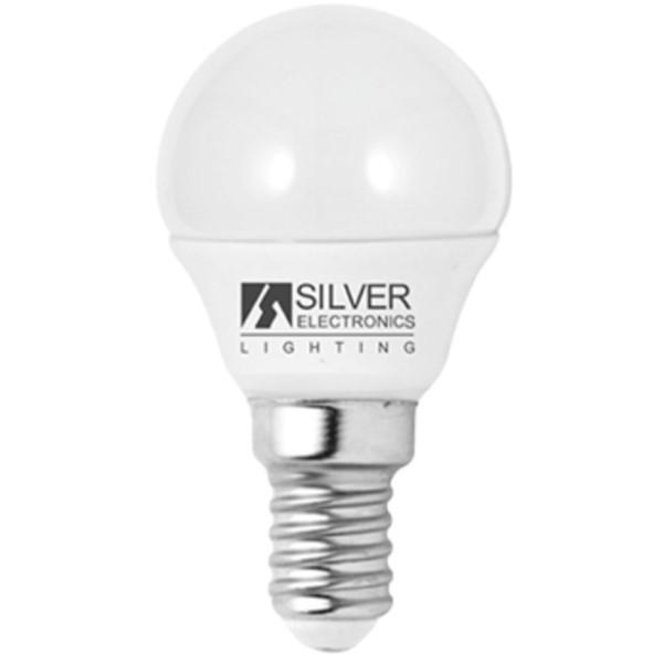 Sfærisk LED pære Silver Electronics Eco E14 5W 6000K