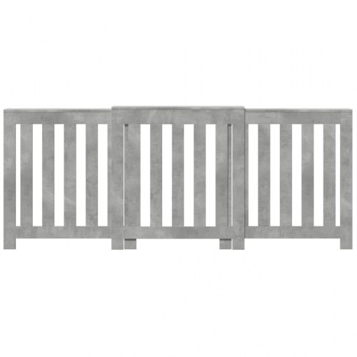 Radiatorskjuler 205 x 21,5 x 83,5 cm i konstrueret træ - betongrå