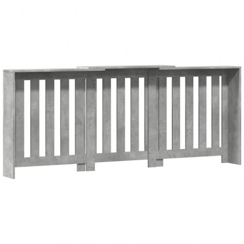 Radiatorskjuler 205 x 21,5 x 83,5 cm i konstrueret træ - betongrå
