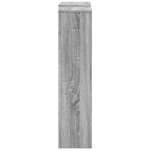 Radiatorskjuler med hylde 205 × 21,5 × 83,5 cm - konstrueret træ, grå sonoma-eg