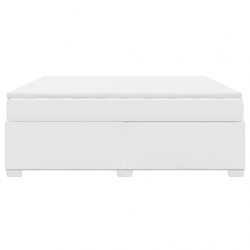 Kontinentalseng med madras 180x200 cm kunstlæder hvid