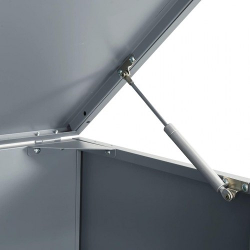 Skraldespandsskjuler 207x79x117 cm 3 rum stål grå