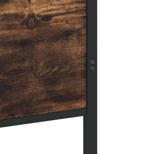 Sengeramme i metal uden madras 137 x 190 cm - røget egetræsfarve