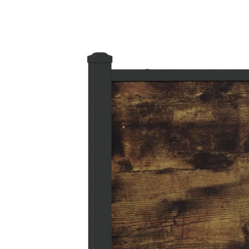 Sengeramme i metal uden madras 137 x 190 cm - røget egetræsfarve