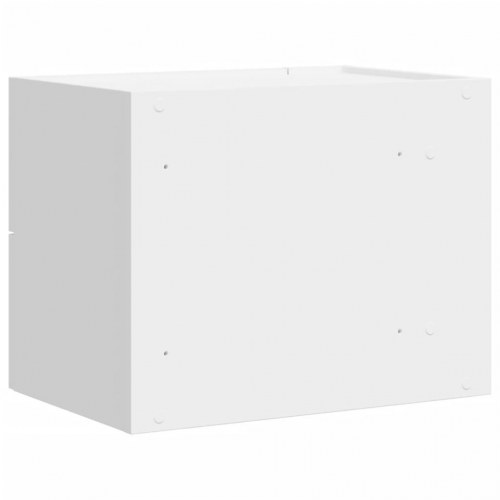 Væghængt sengebord med 2 skuffer 45 x 30 x 35 cm - hvid