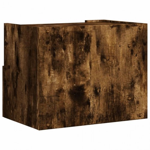 Væghængt sengebord 45 x 30 x 35 cm - røget egetræsfarve