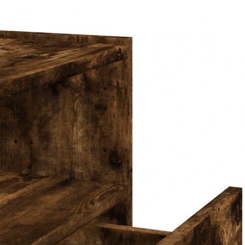 Væghængt sengebord 45 x 30 x 35 cm - røget egetræsfarve