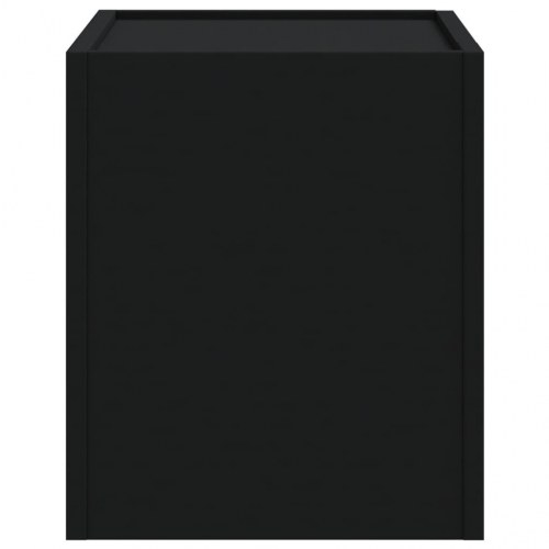 Væghængt sengebord 45 × 30 × 35 cm - sort med skuffer