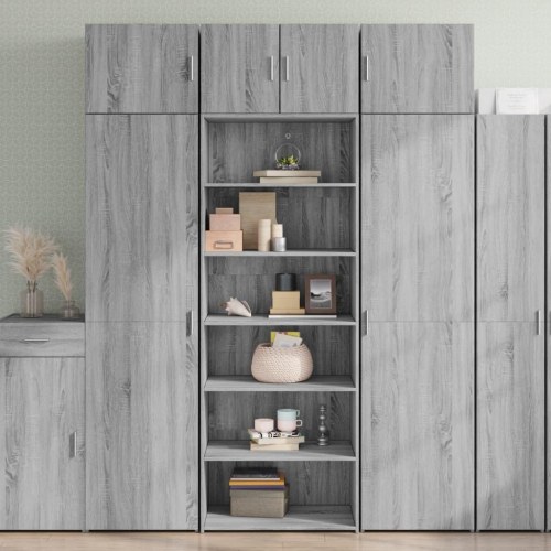 Reol 70 x 41 x 185 cm i konstrueret træ - grå sonoma-eg
