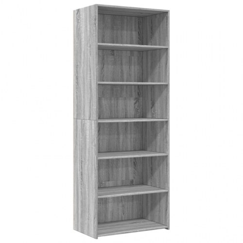 Reol 70 x 41 x 185 cm i konstrueret træ - grå sonoma-eg