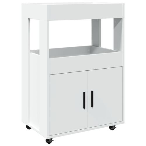 Barvogn 60x39,5x89 cm konstrueret træ hvid