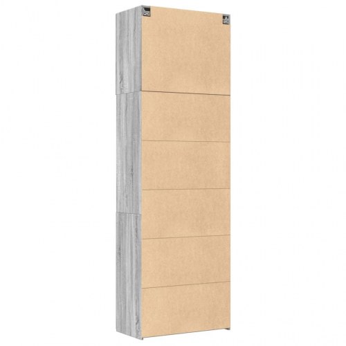 Skab 80x42,5x249 cm konstrueret træ grå sonoma-eg