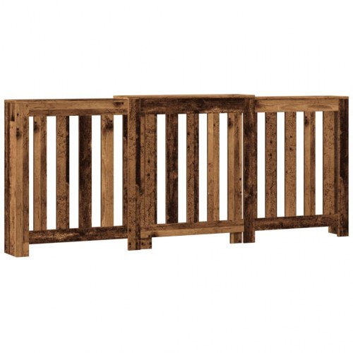 Radiatorskjuler 205 × 21,5 × 83,5 cm i konstrueret træ - antikt træ