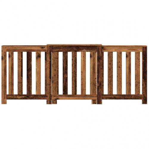 Radiatorskjuler 205 × 21,5 × 83,5 cm i konstrueret træ - antikt træ