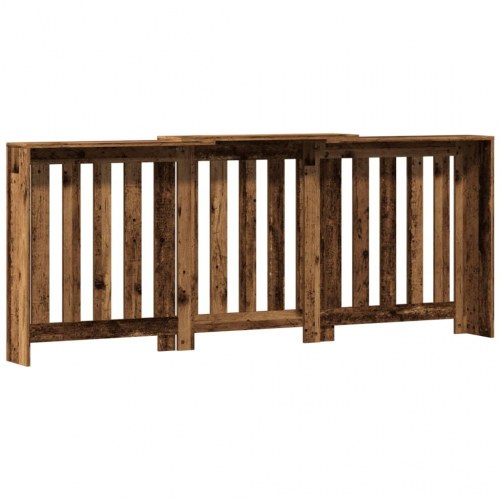 Radiatorskjuler 205 × 21,5 × 83,5 cm i konstrueret træ - antikt træ