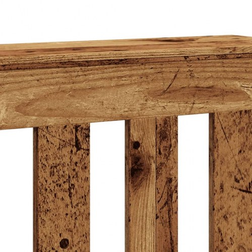 Radiatorskjuler 205 × 21,5 × 83,5 cm i konstrueret træ - antikt træ