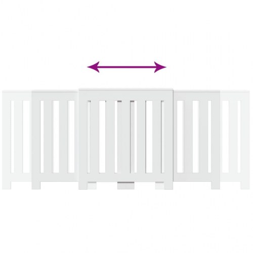 Radiatorskjuler 205x21,5x83,5 cm konstrueret træ hvid