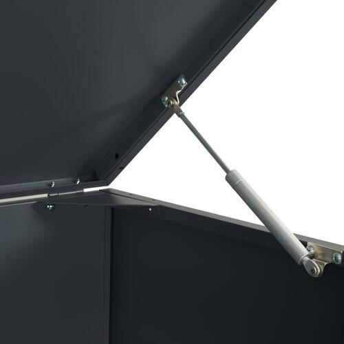 Skraldespandsskjuler 276x79x117 cm 4 rum stål antracit