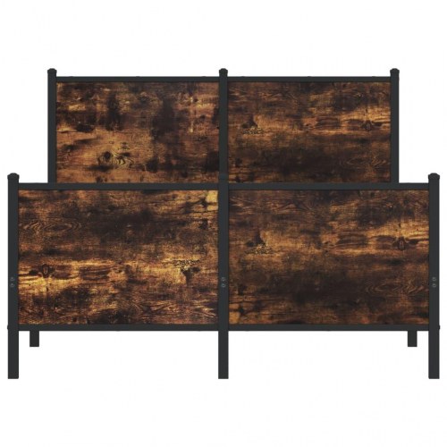 Sengeramme 120x200 cm i metal - røget egetræsfarve