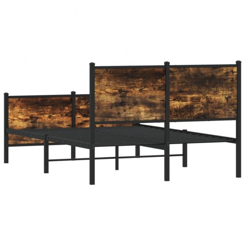 Sengeramme 120x200 cm i metal - røget egetræsfarve