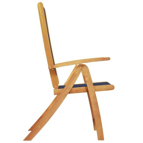 Foldbare havestole 2 stk. massivt akacietræ og textilene
