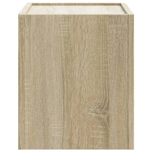 Væghængt sengebord med 2 skuffer 45 x 30 x 35 cm - sonoma-eg