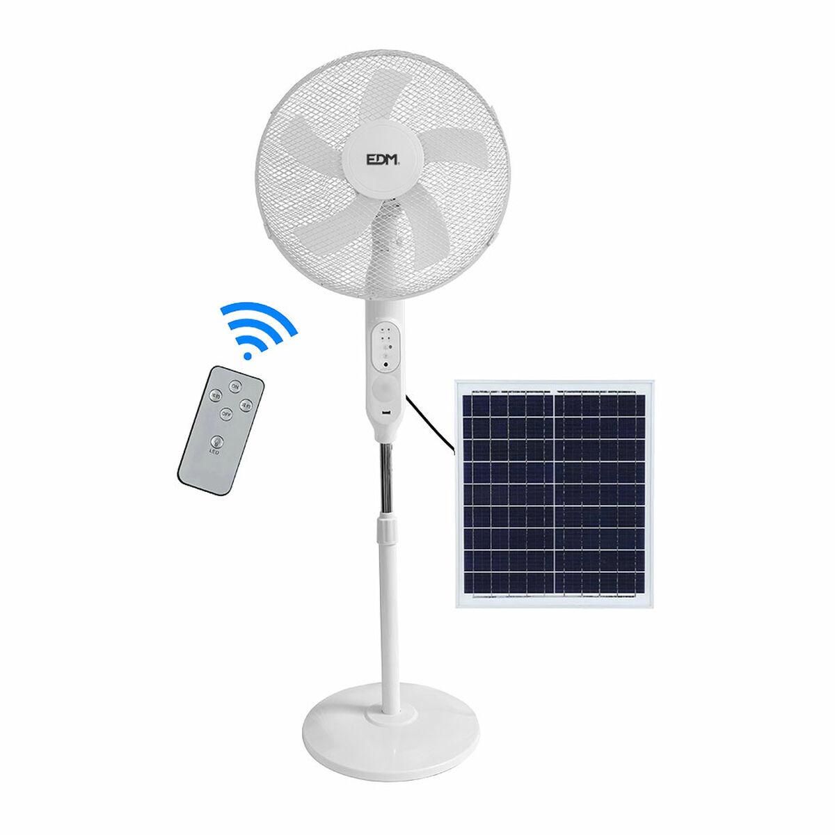 EDM Product fritstående ventilator 33523 - Hvid 25 W Solar