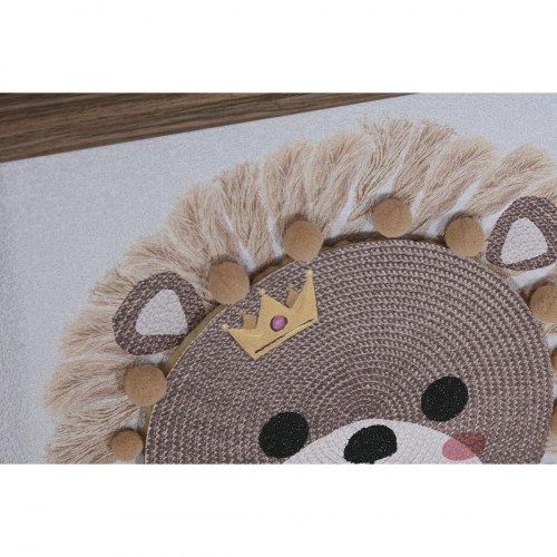 Lærreder - børns dyr, hvid/natur, 30 × 30 cm, sæt á 3