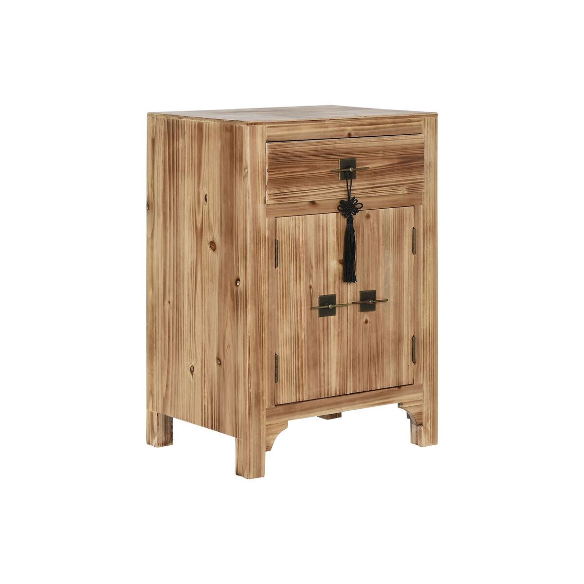 Natbord Home Esprit Sort Natur Gran Træ Mdf 45 X 34 X 66 Cm