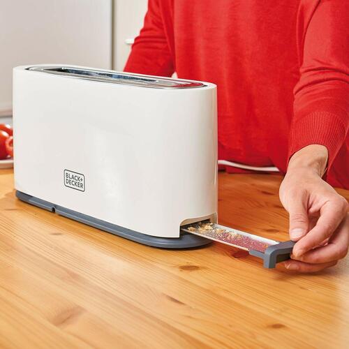 Brødrister Black & Decker BXTO1001E 1000 W - hvid