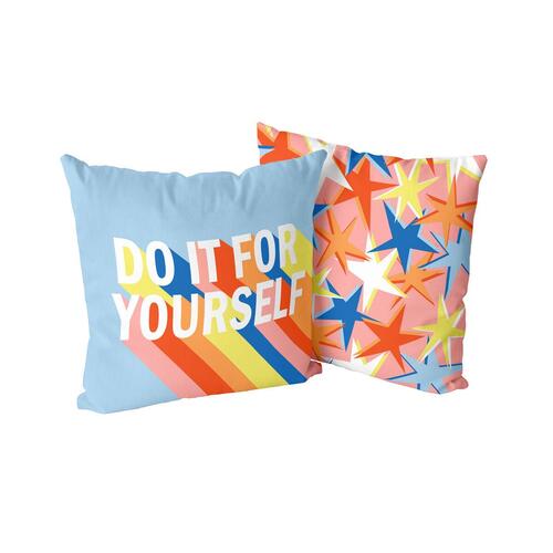 Pudebetræk HappyFriday Aware Do it Multifarvet 50 x 50 cm 2 Dele