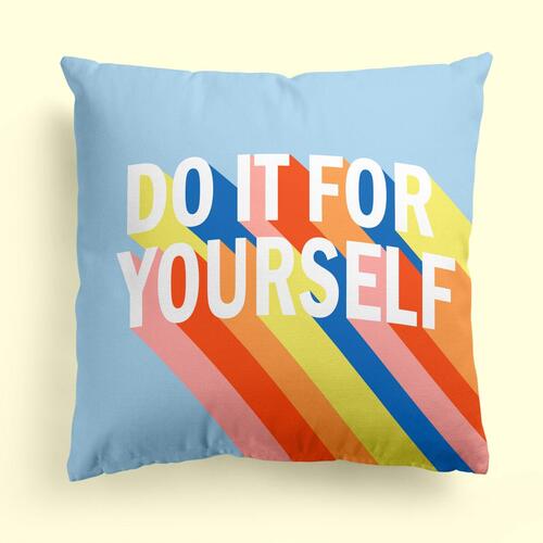Pudebetræk HappyFriday Aware Do it Multifarvet 50 x 50 cm 2 Dele