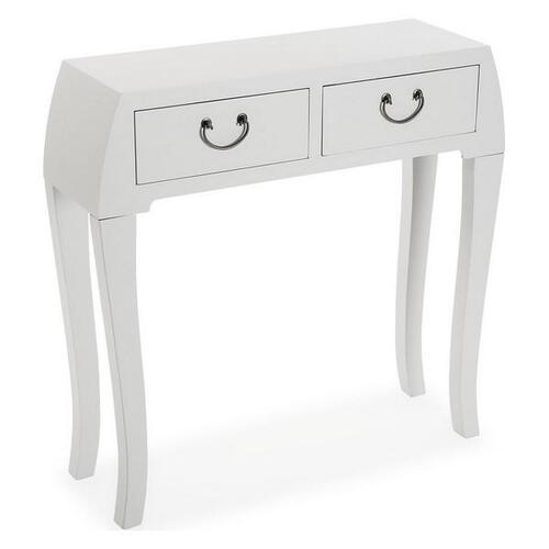 Entrebord med 2 skuffer Træ MDF/Gran (25 x 80 x 80 cm) Hvid