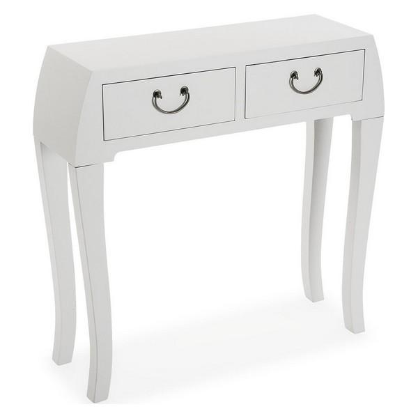 Entrebord med 2 skuffer Træ MDF/Gran (25 x 80 x 80 cm) Hvid