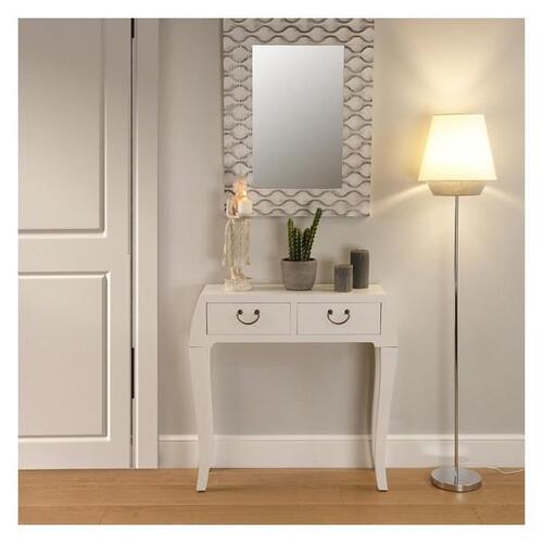 Entrebord med 2 skuffer Træ MDF/Gran (25 x 80 x 80 cm) Hvid