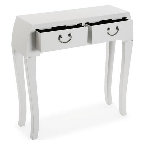 Entrebord med 2 skuffer Træ MDF/Gran (25 x 80 x 80 cm) Hvid