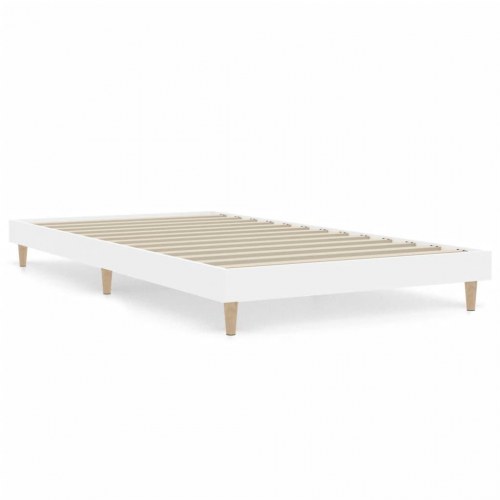Sengeramme 90x200 cm konstrueret træ hvid