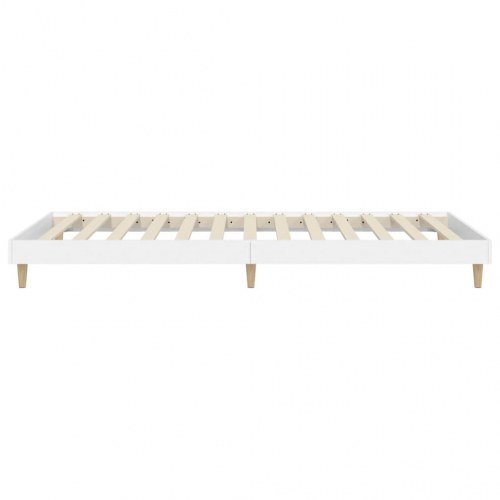 Sengeramme 90x200 cm konstrueret træ hvid