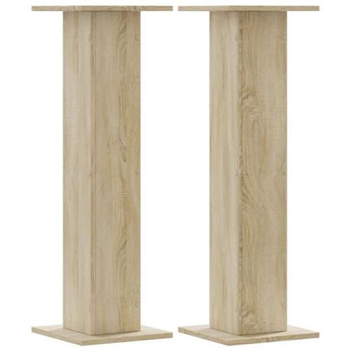 Højtalerstativer 2 stk. 30x30x95 cm konstrueret træ sonoma-eg